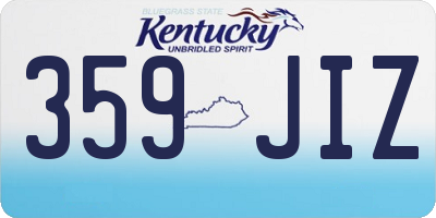 KY license plate 359JIZ