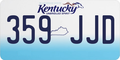 KY license plate 359JJD