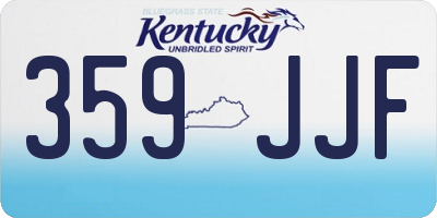 KY license plate 359JJF