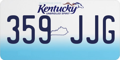 KY license plate 359JJG