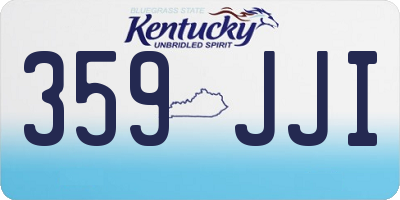 KY license plate 359JJI