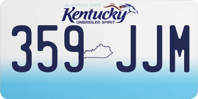 KY license plate 359JJM
