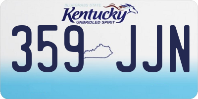 KY license plate 359JJN