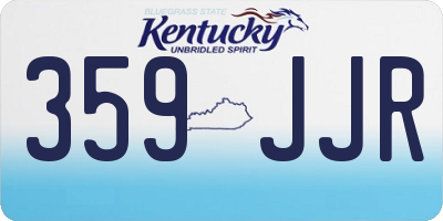 KY license plate 359JJR