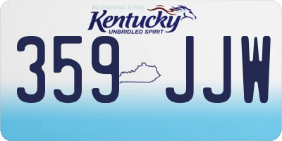 KY license plate 359JJW
