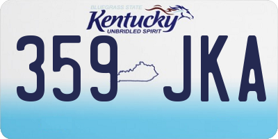 KY license plate 359JKA