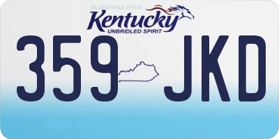 KY license plate 359JKD