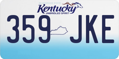 KY license plate 359JKE