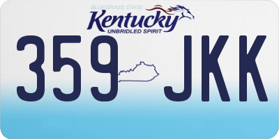 KY license plate 359JKK