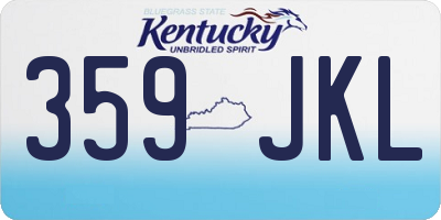 KY license plate 359JKL