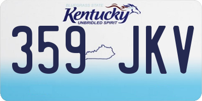 KY license plate 359JKV