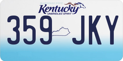 KY license plate 359JKY