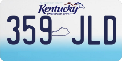 KY license plate 359JLD