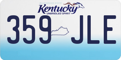 KY license plate 359JLE