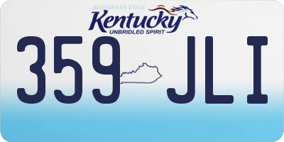KY license plate 359JLI