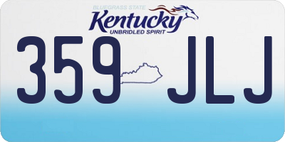 KY license plate 359JLJ