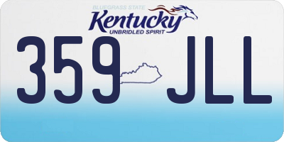 KY license plate 359JLL