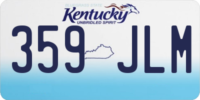 KY license plate 359JLM