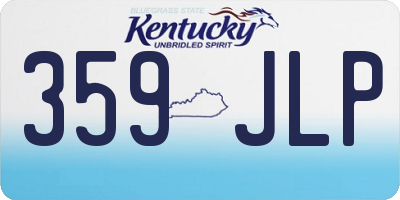 KY license plate 359JLP