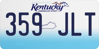 KY license plate 359JLT