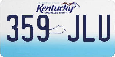 KY license plate 359JLU