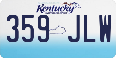 KY license plate 359JLW