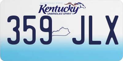KY license plate 359JLX