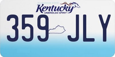 KY license plate 359JLY