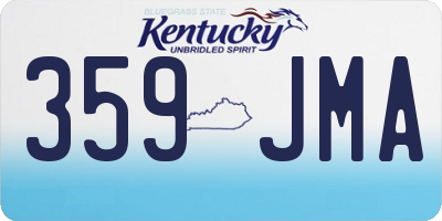 KY license plate 359JMA