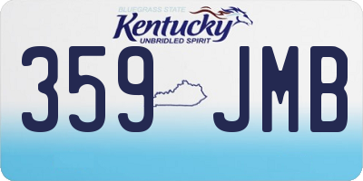 KY license plate 359JMB