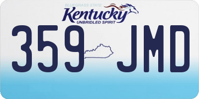KY license plate 359JMD