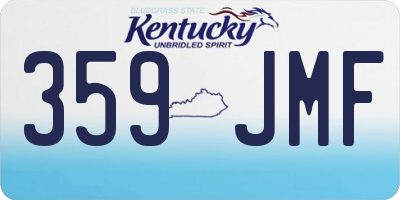 KY license plate 359JMF