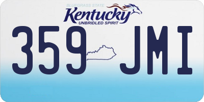 KY license plate 359JMI