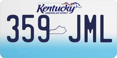 KY license plate 359JML