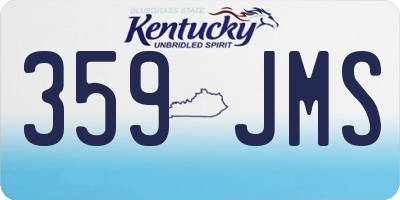 KY license plate 359JMS