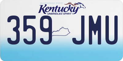 KY license plate 359JMU