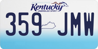 KY license plate 359JMW