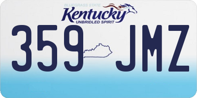 KY license plate 359JMZ
