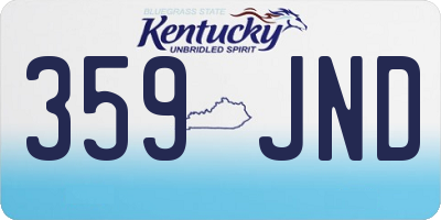 KY license plate 359JND
