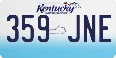 KY license plate 359JNE