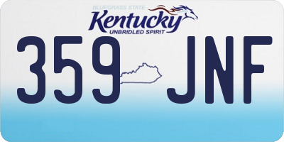 KY license plate 359JNF