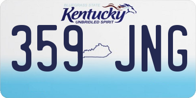 KY license plate 359JNG