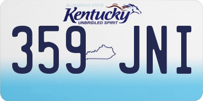 KY license plate 359JNI