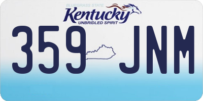 KY license plate 359JNM