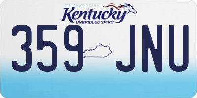 KY license plate 359JNU