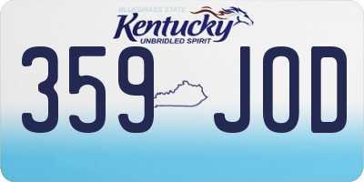 KY license plate 359JOD