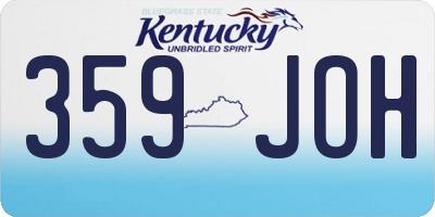 KY license plate 359JOH