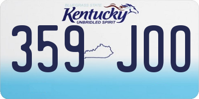 KY license plate 359JOO