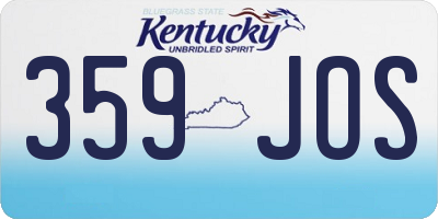 KY license plate 359JOS