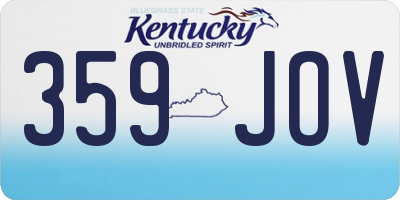 KY license plate 359JOV